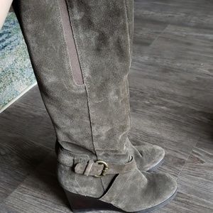 Franco Sarto Gray Suede Boots